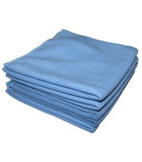 Lavette microfibre professionnelle 40 x 40 cm bleue lot de 5