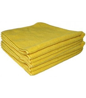 Lavette microfibre professionnelle 40 x 40 cm jaune lot de 5