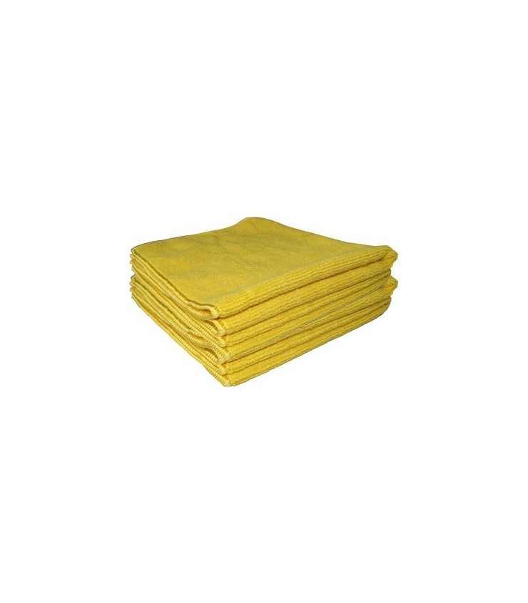 Lavette Microfibre Professionnelle 40 X 40 Cm Jaune Lot De 5