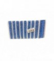 Tampon blanc sur eponge bleu sanitaire x10